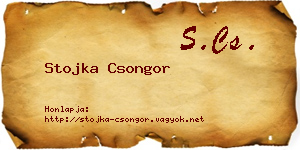 Stojka Csongor névjegykártya